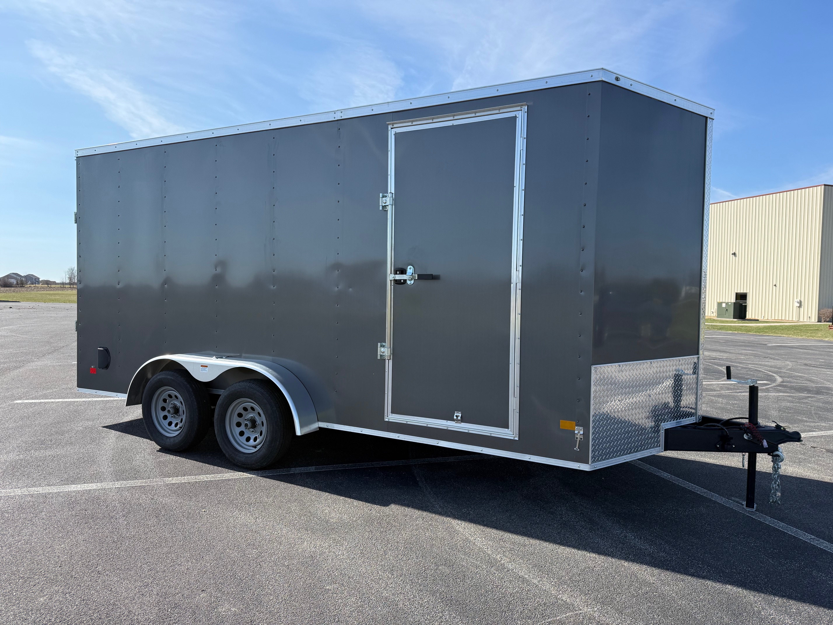 SMS Trailer Rentals 2026 Darkhorse enclosed trailer side view with side entry door - serving Fort Wayne and Allen County IN